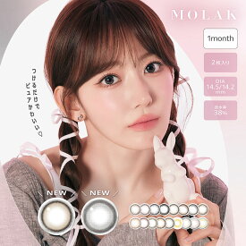 【2箱セット】MOLAK モラク マンスリー カラコン 14.2mm 14.5mm 1month 2枚入 宮脇咲良 1ヶ月使い捨て カラーコンタクト コンタクト 低含水 度あり 度なし