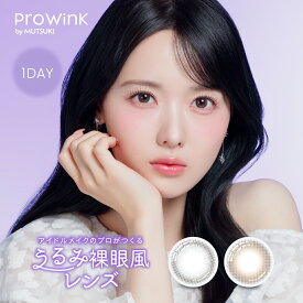 ProWink プロウィンク 1day 10枚入り 14.2mm カラコン 度あり 裸眼風 ナチュラル ブラック ブラウン アイドルメイク ブルーライトカット UVカット
