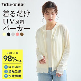 【期間限定10%OFFタイムSALE 9/11 01:59迄】ロゴ刺繍配色メローリブUVカットパーカー