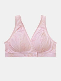 [マタニティ]花柄ハーフトップ授乳ブラ 下着