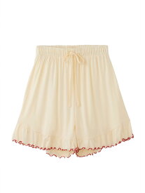 レーヨン混フェミニンロゴショートパンツ
