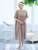 【期間限定10%OFFタイムSALE 9/11 01:59迄】綿100%花刺繍ダブルガーゼ湯上りワンピースレディースルーム…