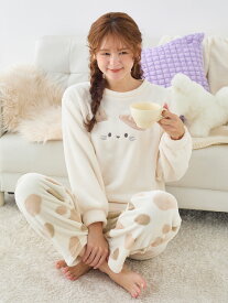 【期間限定10%OFFタイムSALE 11/11 1:59迄】[まるで毛布！のような暖かさ]耳ふわアニマルあったかパジャマ レディース ルームウェア パジャマ 上下セット 長袖 ロングパンツ