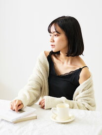 [まるで毛布！のような暖かさ・薄手]リブレースキャミソール レディース あったかインナー 防寒 肌着 下着
