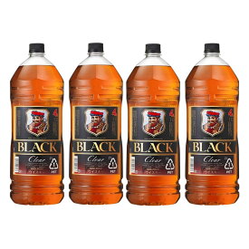 送料無料 ブラックニッカ 4L×4本 800円オフクーポン 最大3回使えるクーポン詳細は商品説明欄バナーリンクをクリック クリア 37度 4000ml アサヒ ニッカウイスキー ウィスキー ペット 大容量 業務用《北海道・沖縄へは送料＋2000円》包装不可