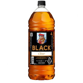ブラックニッカクリア 4L 1本 100円オフクーポン 送料無料 37度 業務用 4リットル アサヒ ニッカ ウイスキー ウィスキー 大容量 BLACK NIKKA CLEAR 4000ml 月～土13時まで 即日出荷 P3倍・クーポン詳細は商品説明バナー 包装不可 自社出荷