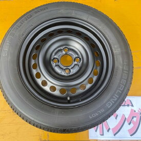【中古】スペアタイヤに最適フリード、フリードスパイクGB3 GB4 ホンダ純正スチールホイール 5.5J15+50、100／4穴＋5.2mm7分山2019年生産 深溝 セイバーリングSL101185/65R15、1本テンパータイヤ、応急用に最適、通常使用もOK