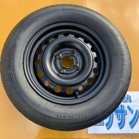 【中古】スペアタイヤに最適ニッサン、ノートE12、日産純正スチールホイール＋6mm7分山2022年日本製タイヤ185/70R14、1本テンパータイヤ、応急用に最適、曲げた時の交換用、通常使用もOK