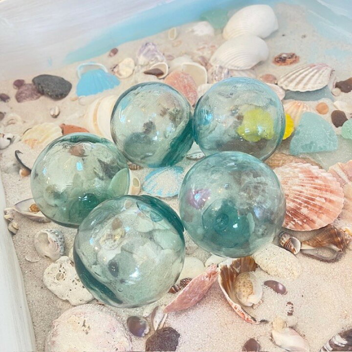 楽天市場】ビン玉 浮き球 浮き玉 レトロ ガラス玉約5.5～6.4cmお得5個 