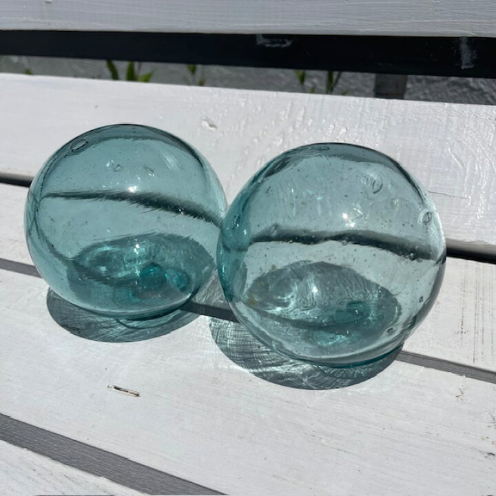 楽天市場】ビン玉、浮き球、浮き玉レトロガラス玉8cm(約75～84mm）2個 