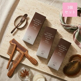 インターコスメ ケンラックス トリートメントカラー 160g ブラウン 3本セット 白髪染め ヘアマニキュア 白髪カバー 染毛料 KENRAX