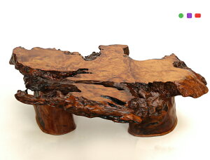 【横幅118cm】屋久杉 一枚板 テーブル 仕様:無垢 / 素材:屋久杉虎瘤(座卓 年輪 木目 お手入れ)~