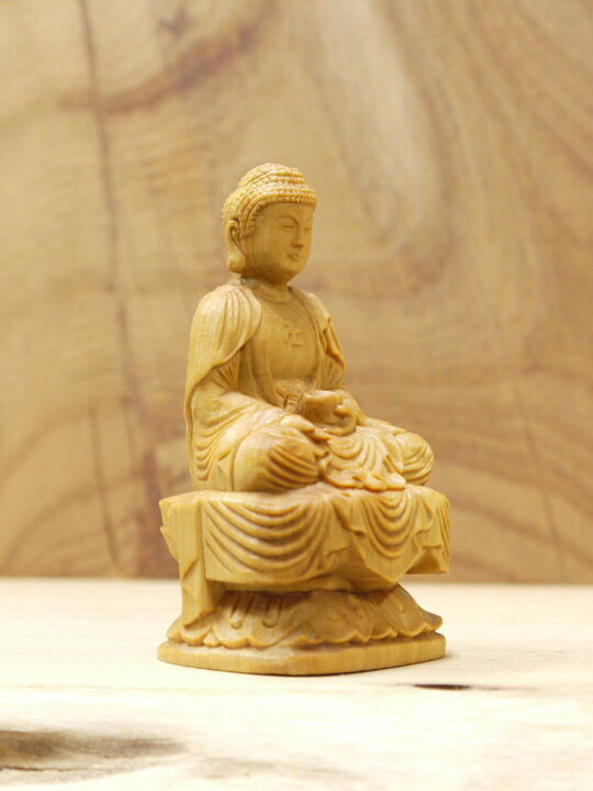 修縁堂木彫仏像 薬師如来座像 薬師仏 彫刻 いっとう彫 天然木檜材 仏師 