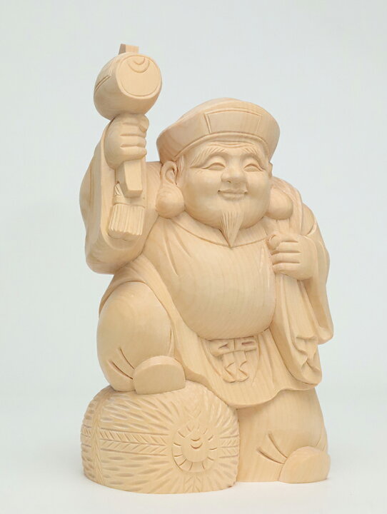 楽天市場】大黒様 木彫り 置物 一刀彫 / 材料：桧 : 津山銘木有馬店