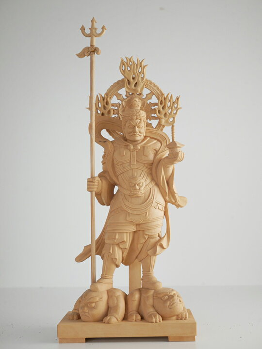 楽天市場】毘沙門天 木彫り 仏像 一刀彫 / 素材：柘植（置物）~ : 津山 