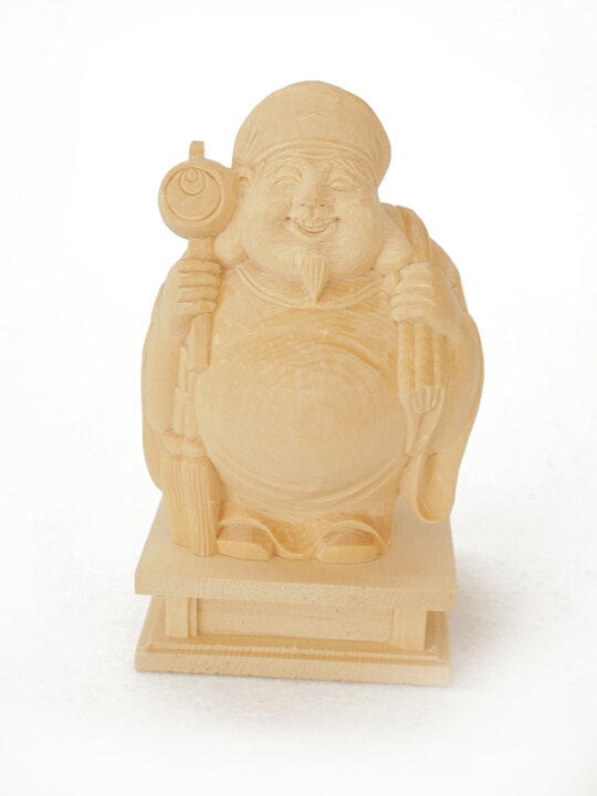 楽天市場】〜木彫り 大黒様一刀彫 / 材料：桧 : 津山銘木有馬店