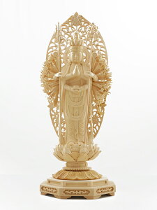 千手観音 木彫り 仏像 仕様:無垢 / 素材:柘植(置物)