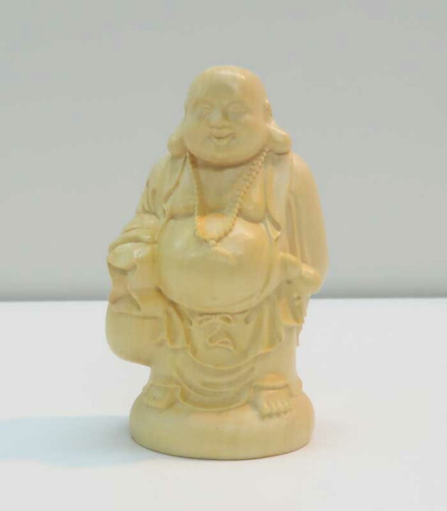 楽天市場】布袋様 木彫り 置物 一刀彫 / 素材：水柘植（縁起物,布袋尊 