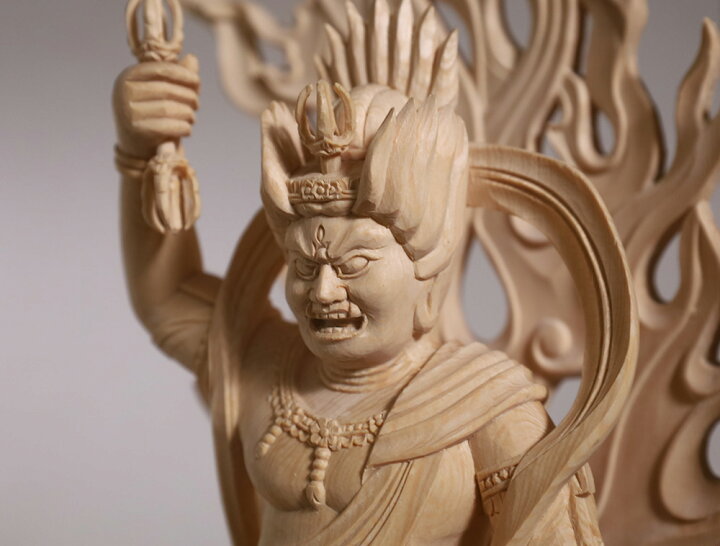楽天市場】【総高44cm】蔵王権現 木彫り 仏像 一刀彫 / 素材：桧（置物 