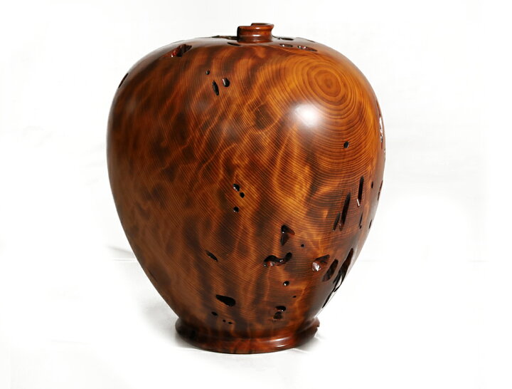 楽天市場】【総高36cm】屋久杉 飾り壺 仕様：無垢 / 素材：屋久杉虎瘤 