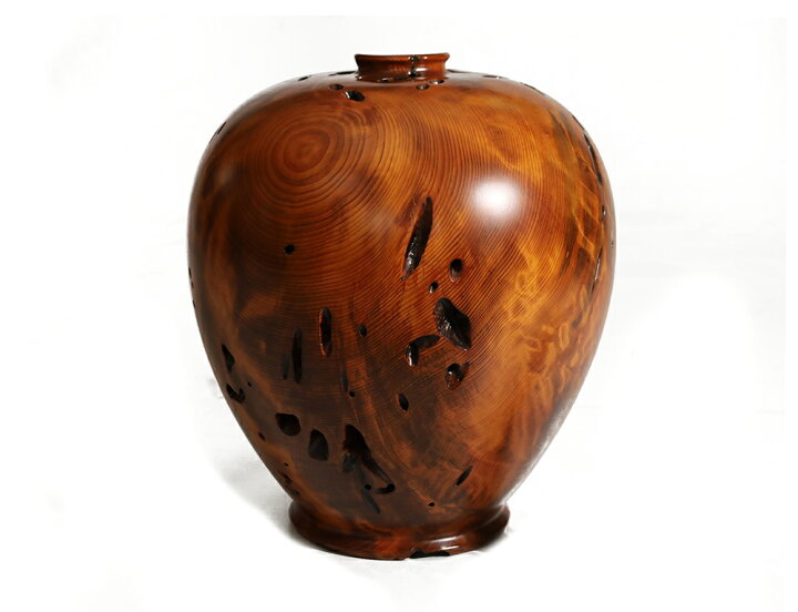 楽天市場】【総高36cm】屋久杉 飾り壺 仕様：無垢 / 素材：屋久杉虎瘤 