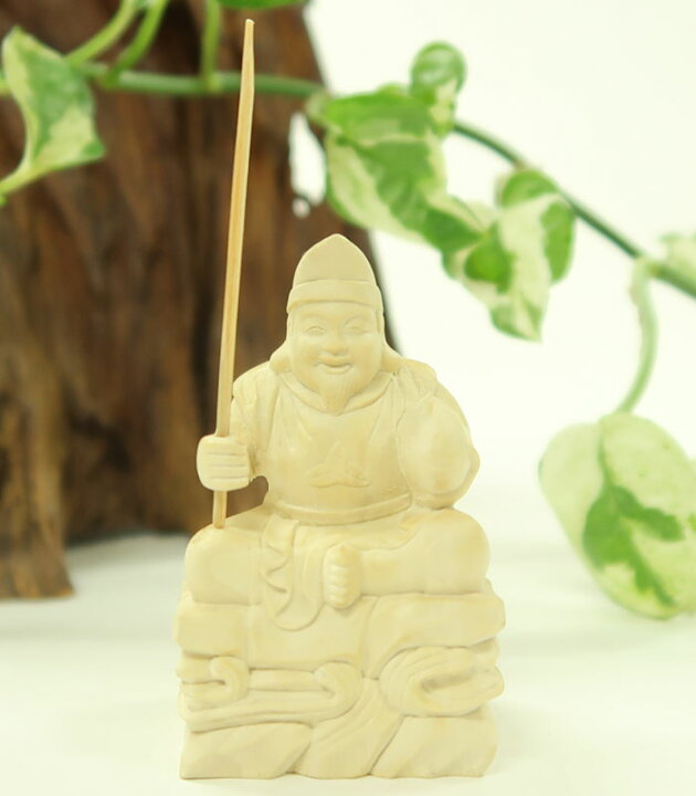 楽天市場】恵比寿様 木彫り 福の神 縁起物 仕様：無垢 / 素材：水柘植 
