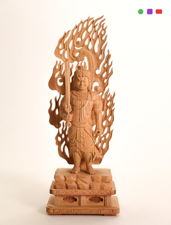 楽天市場】【総高31cm】不動明王 木彫 仏像 一刀彫 / 素材：欅（置物 