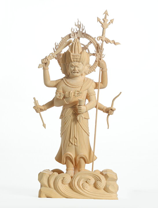 楽天市場】三宝荒神 仏像 木彫り 仕様：無垢 / 素材：桧（置物 