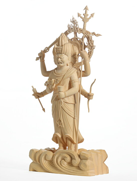 楽天市場】三宝荒神 仏像 木彫り 仕様：無垢 / 素材：桧（置物 