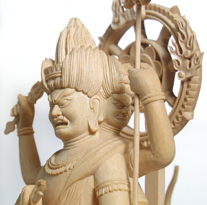 楽天市場】三宝荒神 仏像 木彫り 仕様：無垢 / 素材：桧（置物 