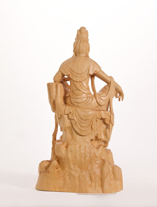 楽天市場】【総高17cm】観音様 木彫り 仏像 一刀彫 / 素材：柘植（置物 