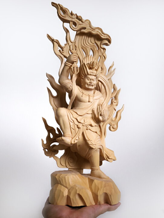 楽天市場】【総高44cm】蔵王権現 木彫り 仏像 一刀彫 / 素材：桧（置物 