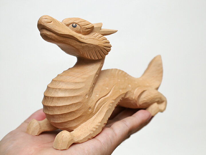 楽天市場】【総高11cm】龍 木彫り 置物 仕様：無垢 / 素材：楠（干支 
