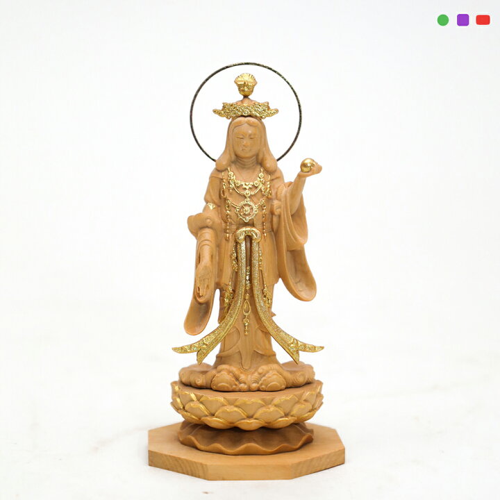 楽天市場】吉祥天 木彫り 仏像 置物 『仕様：無垢 / 素材：柘植 