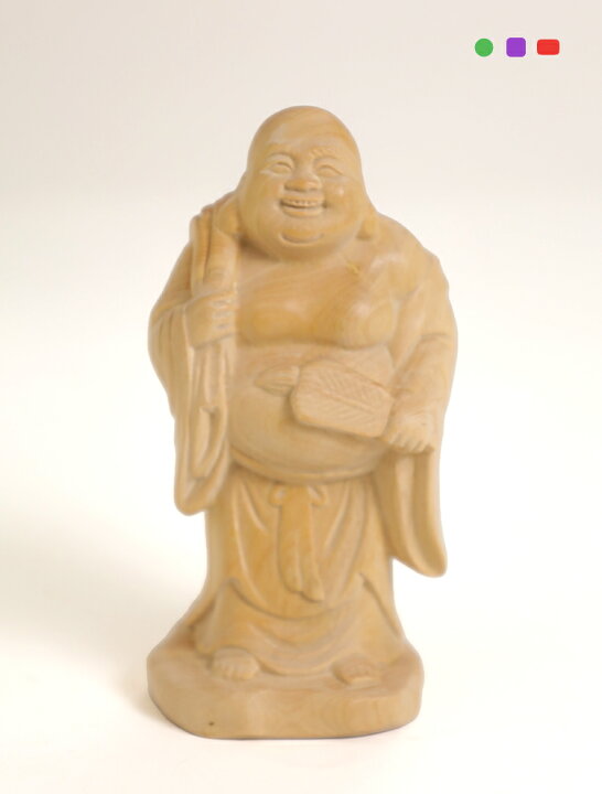 楽天市場】【総高10cm】布袋様 木彫り 置物 仕様：無垢 / 素材：柘植 