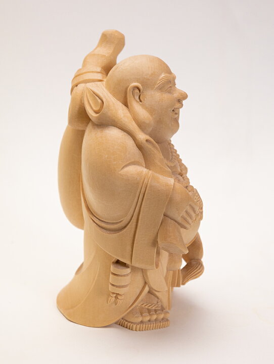 楽天市場】【高20cm】布袋様 木彫り 置物 仕様：無垢 / 素材：桧 