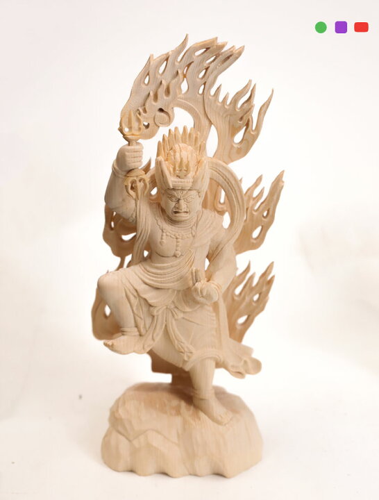 楽天市場】【総高21cm】蔵王権現 木彫り 仏像 一刀彫 / 素材：桧（置物 