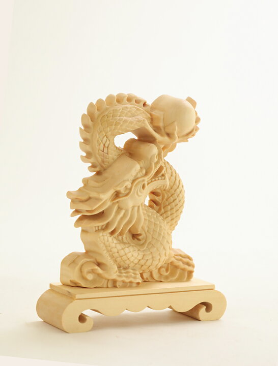 楽天市場】【総高17cm】〜木彫り 龍〜一刀彫 / 素材：桧 : 津山銘木有馬店