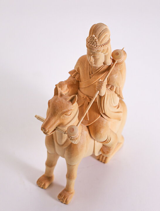 楽天市場】【総高26cm】稲荷大明神 仏像 木彫り 仕様：無垢 / 素材：桧 