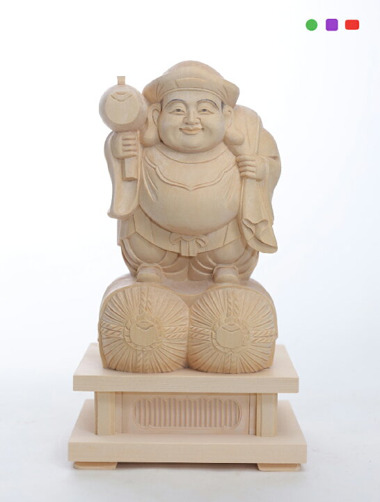 楽天市場】【総高24cm】大黒天 仏像 木彫り 一刀彫 / 素材：桧（大黒様 