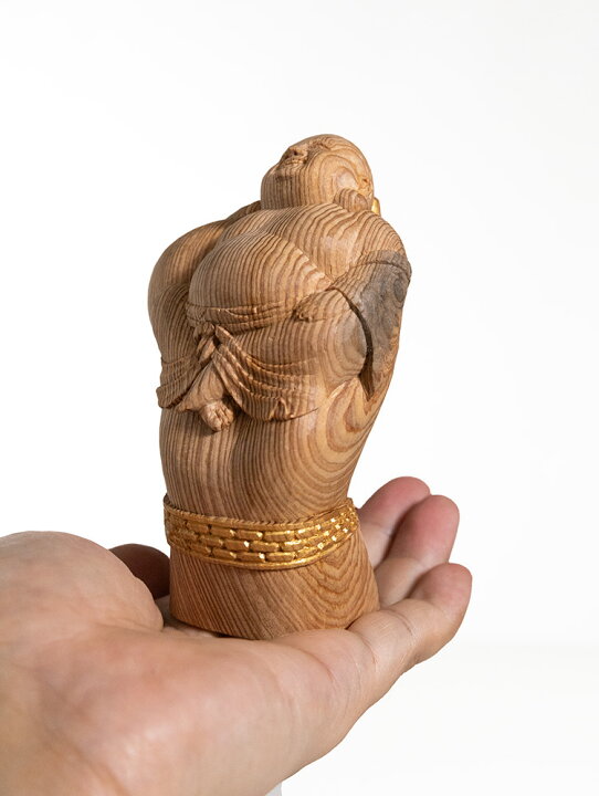 楽天市場】【総高11cm】屋久杉 布袋様 木彫り 置物 一刀彫 / 素材 