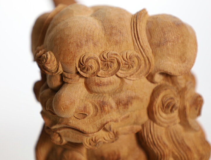 楽天市場】【総高16cm】狛犬・獅子 唐獅子 仏像 木彫り 一刀彫 / 素材 
