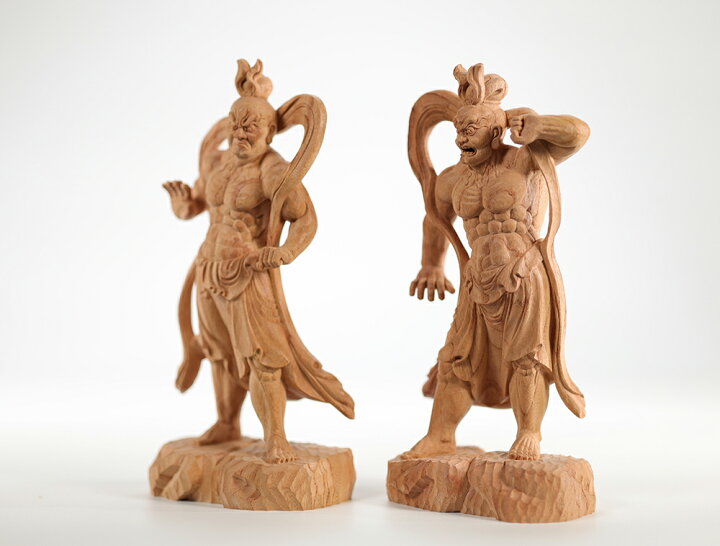 楽天市場】【総高22cm】金剛力士像（仁王） 木彫り 仏像 縁起物 