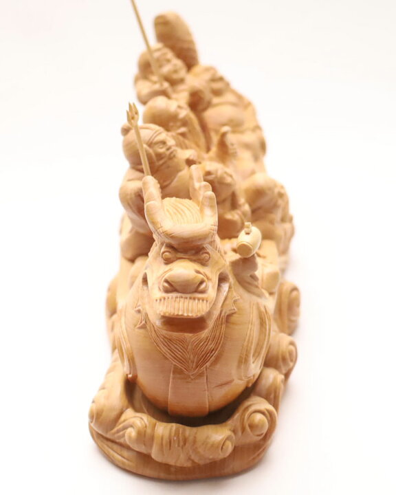 楽天市場】【横幅20cm】〜木彫リ 七福神〜一刀彫 / 素材：柘植 : 津山 