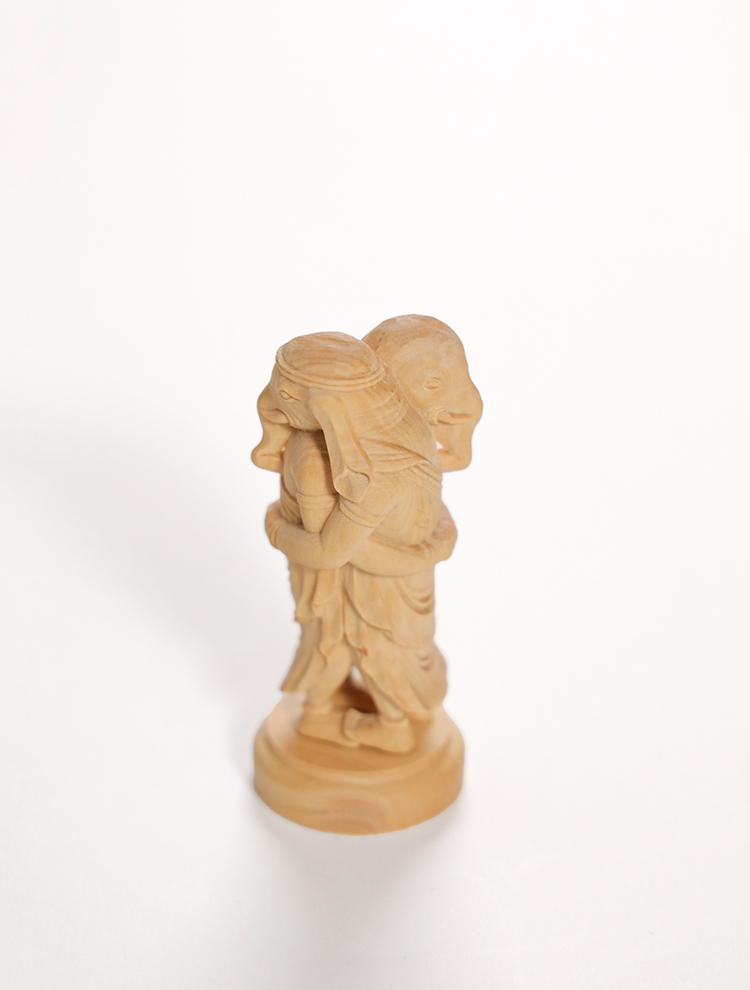 【楽天市場】【8cm高】歓喜天 木彫り 仏像 置物 仕様：無垢 / 素材