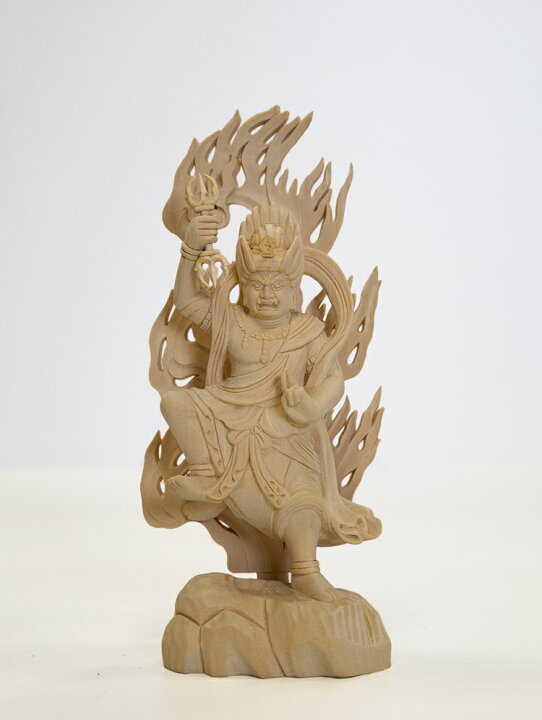 楽天市場】【総高21cm】蔵王権現 木彫り 仏像 一刀彫 / 素材：桧（置物 