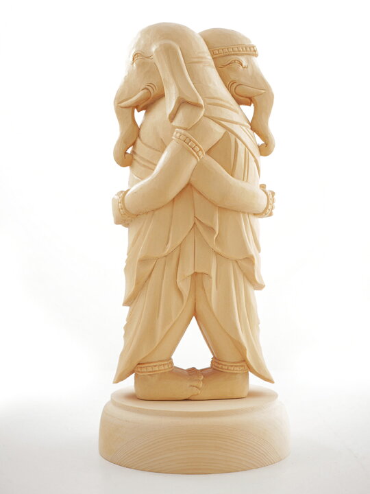 楽天市場】歓喜天 聖天 聖天様 仏像 木彫り 一刀彫 / 素材：桧（置物  