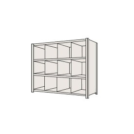 サカエ 物品棚LJ型(120kg/段・高さ1200mm・4段タイプ) LJ8124 1台【2406DFD_5】