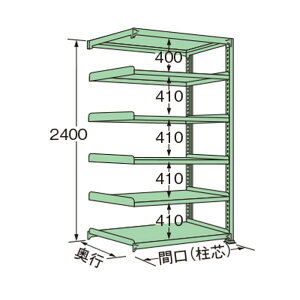�}�K�����H�� ���ʃ��b�N 890×450×2400mm �O���[�� ML2409M06R 1�_