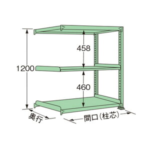 �}�K�����H�� ���ʃ��b�N 1500×600×1200mm �O���[�� MG1215L03R 1�_